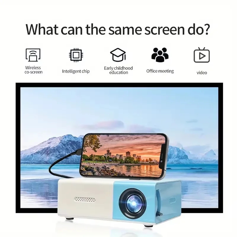 Home Cinema Entertainment - Projetor YG300 Home 4K HD, adequado