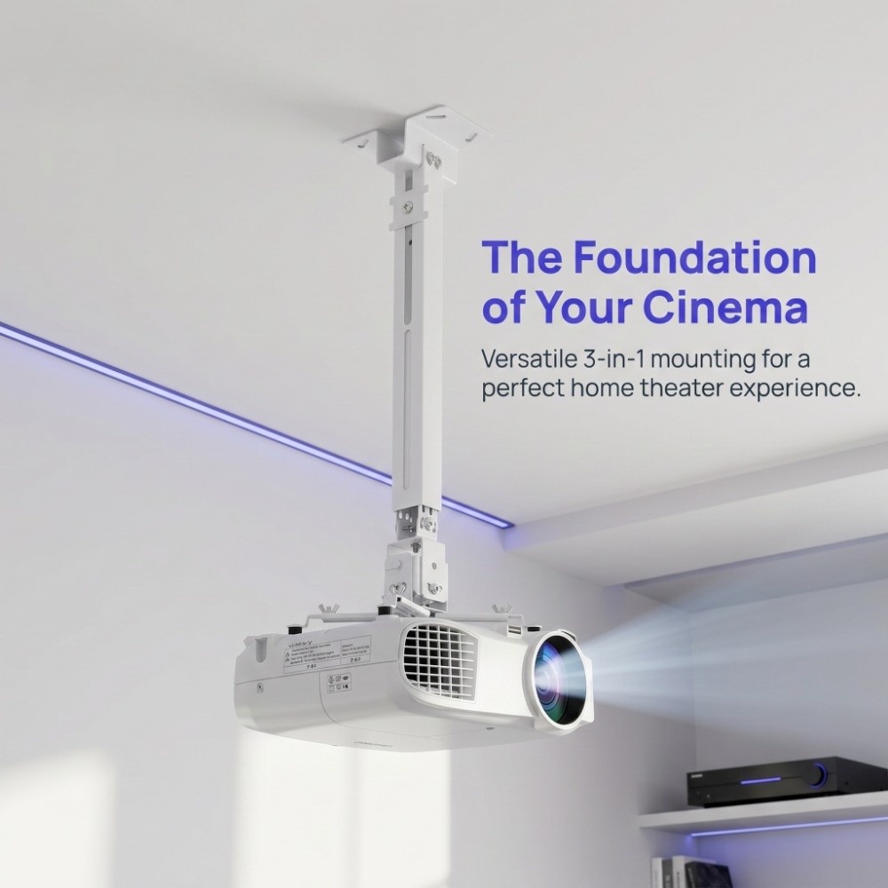 Projector Mount Ceiling - Suporte Retrátil para Projetor com Braços