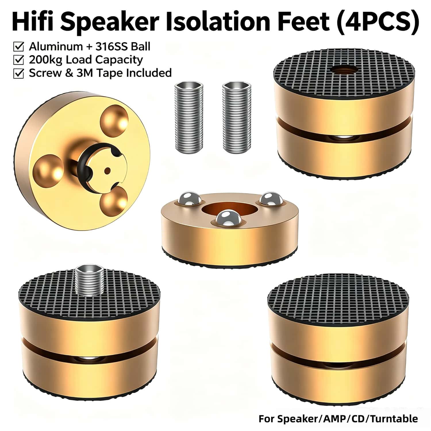 Home Cinema Hifi - 4 Peças de Pé de Apoio