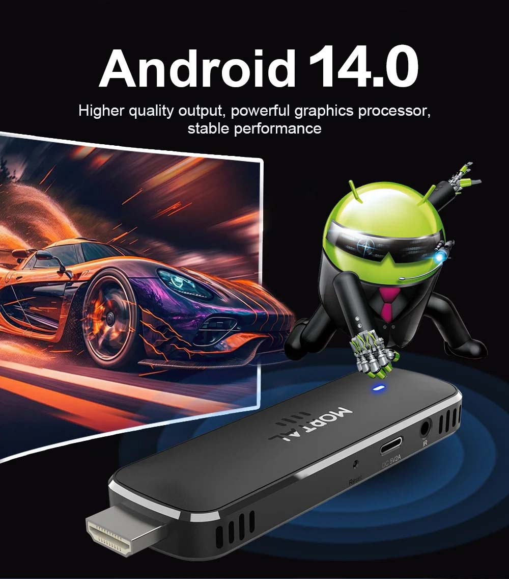 Q8 Smart Android 14 TV Stick 8 - Home Cinema Youtube avaliação e preço
