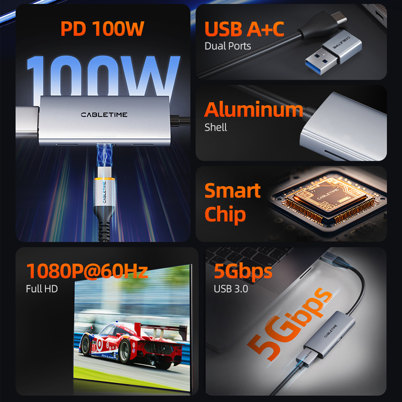 Cabletime usb 3.0 hdmi placa d - Home Cinema Usb avaliação e preço