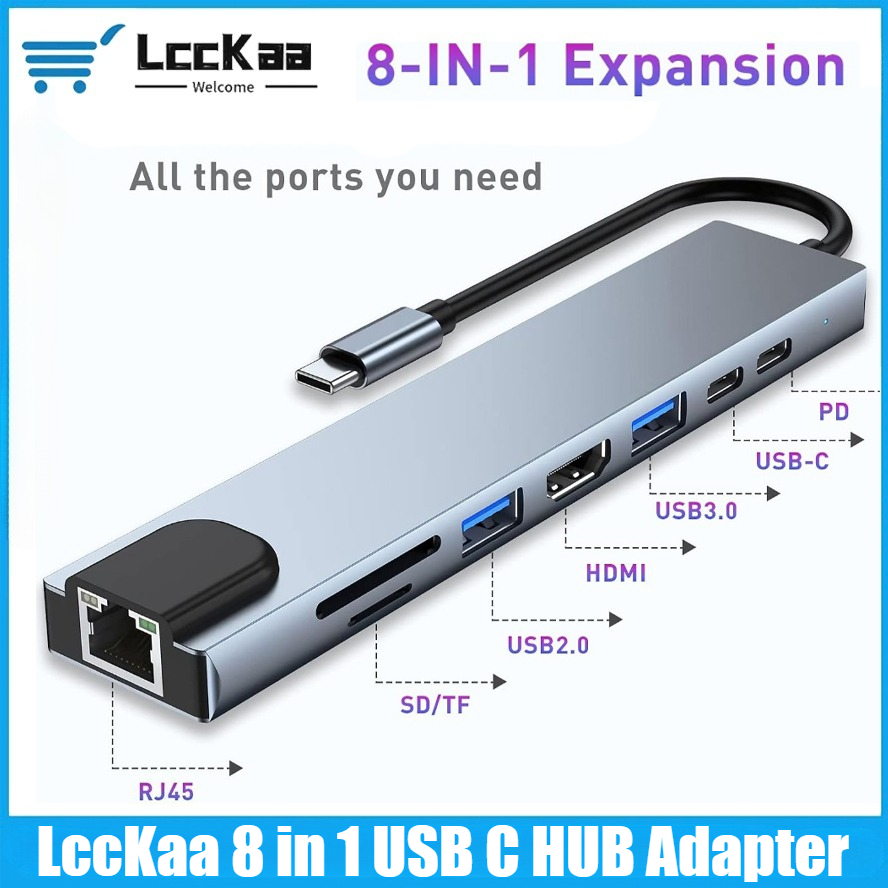 Hub USB C 8/7 em 1 Adaptador D - Home Cinema Usb avaliação e preço