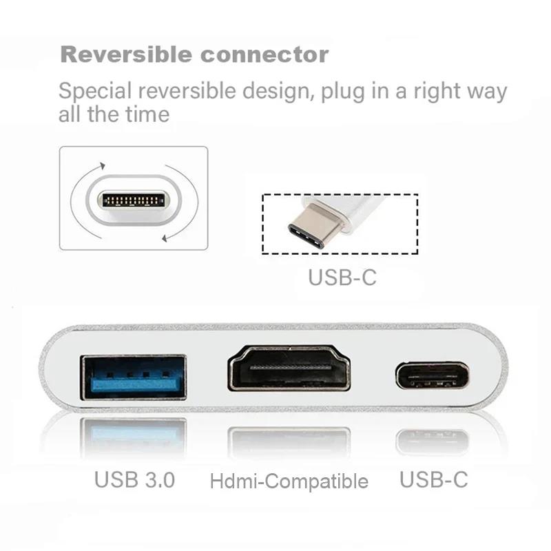 Adaptador 3 em 1 Tipo C para H - Home Cinema Usb avaliação e preço
