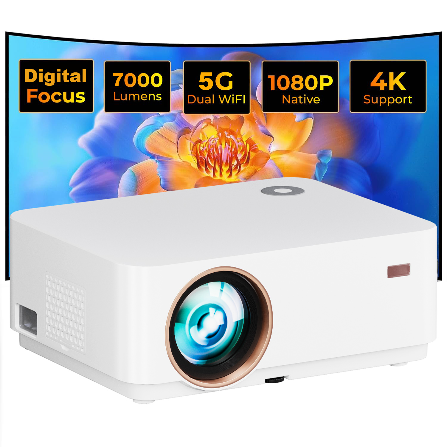 WZATCO-Projetor LED Full HD pa - Home Cinema Mini avaliação e preço